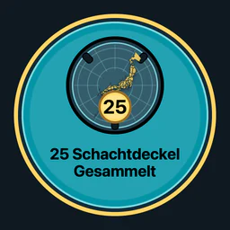 25 Schachtdeckel gesammelt