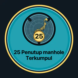 25 penutup manhole terkumpul