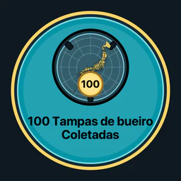 100 tampas coletadas
